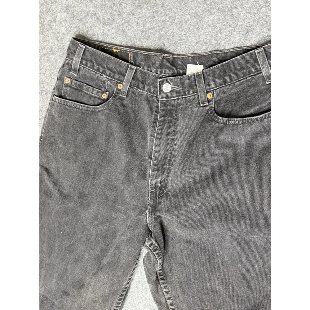 Vintage 2000 Levis 550 Relaxed Fit Tapered Leg Black Denim‎ Jeans Mens 36x30